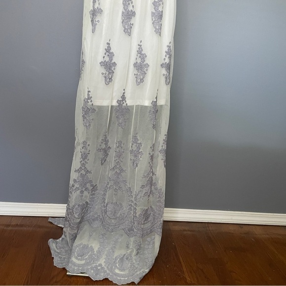 Altar’d State maxi embroidered lace overlay thin strap dress size medium - Picture 3 of 9